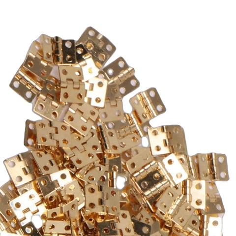 Brass Mini Hinge Set With 200 Pieces And 800 Screws For Jewelry Boxes, Dollhouses, Small Cabinets And Drawers, Durable Brass Construction, Your Go-To Complete Hardware Kit For Quick Easy Install Haofy