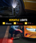 Portable Tire Inflator With 16000mAh Battery 150 PSI Air Pump Delivers 35 Liters Per Minute for nighttime tire inflation