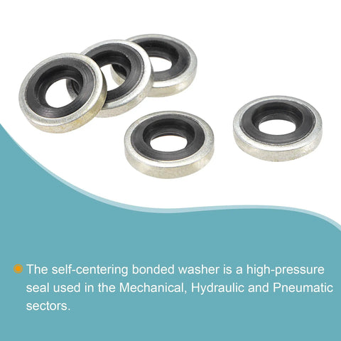 No Nonsense Heavy Duty Bonded Sealing Washers M6 With Heat Pressed Nitrile Rubber Gasket For Auto And Plumbing Upgrades Pack Of Ten Built Slick To Stop Every Drip Dead
