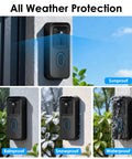 No Drill Doorbell Camera Mount For Blink Video Doorbell Second Generation With Adhesive Tape showing all-weather protection