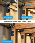 Heavy Duty Shipping Container Brackets With Laser Precision Alignment Keeps 2x4 And 2x6 Lumber straight during installation process.