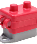 30 Amp 12 Volt Type 1 Automatic Reset Circuit Breaker With Red Vinyl Cover No More Blown Fuses Thermal Auto Reset Easy Install Rustproof Housing Ten Thirty Two Stud Terminals Stacking Up To Half Inch For Auto And Marine Use