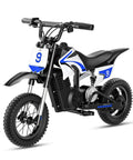 K1 Kids Electric Dirt Bike 36V Motorcycle for Ages 3 to 10, 16 MPH Top Speed, 14 Mile Range, 700W Peak, 3 Speed Modes, UL 2272 Certified Safe Ride with Front Fork Suspension and Strong Brakes black and white kids dirt bike with knobby tires