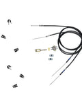 Universal Emergency Parking Brake Cable Kit With Hella Tough Corrosion Resistant Sheath And 110 Inch Reach Straight Drop In Swap For Wilwood Disc Or Drum Brakes Solid accessories and hardware.