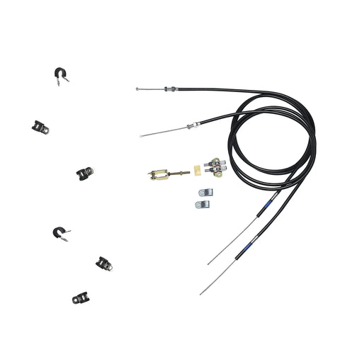 Universal Emergency Parking Brake Cable Kit With Hella Tough Corrosion Resistant Sheath And 110 Inch Reach Straight Drop In Swap For Wilwood Disc Or Drum Brakes Solid accessories and hardware.