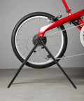 Foldable Aluminum Bike Stand For Road Bikes Mountain Bikes And E Bikes, Portable Floor Rack holding bike wheel indoors
