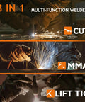 All In One Welding Machine 3 In 1 Plasma Cutter TIG Welder And MMA Stick Welder 3-in-1 functions illustration