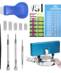 All In One Watch Repair Kit With 60 Batteries And 26 Tools, Back Remover, Case Opener, Spring Bar Tweezers for DIY Home and Shop