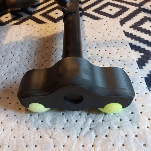 4 Pack Indoor Cycling Snap Rocker Feet Adapters With Eight Tennis Balls For Stability On Smart Bike Resistance Trainers