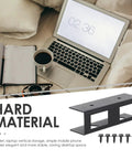 Heavy Duty Laptop Stand And Tablet Mount Under Desk Organizer Rack Black Space Saving Bracket for efficient workspace.