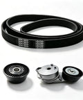 Must Have Drive Belt Tensioner Kit With Serpentine Belt And Idler Pulley To Fix That Rattling Sound, Perfect For Ram 1500 And Classic Models From 2013 To 2022 V8 5.7L Ohv Engine Only Replaces 38323 serpentine belt, tensioner and idler pulley shown on white background