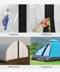 Pro Grade Heavy Duty Self Adhesive Zipper Door For Debris Barriers 3 Inch By 7 Foot used on greenhouse and tent