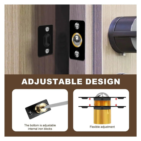 Heavy Duty Door Ball Catch Kit With Screws Keeps Cabinets Secure Silent Spring Roller Stopper For Gate Closets Sliding Doors Easy Install with adjustable design for easy installation.