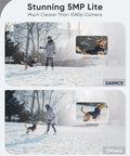 Comparison of 5MP and 1080p camera clarity in snow scene, highlighting 5MP Lite's superior details with Beefy 5MP 8CH CCTV DVR.