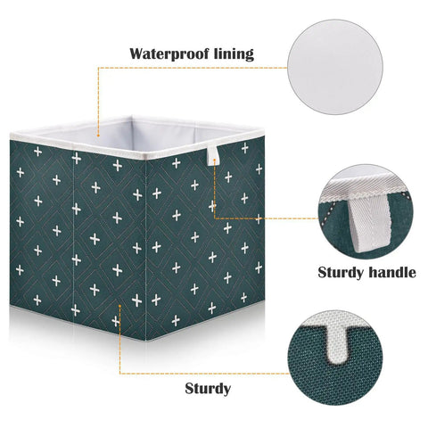 Heavy Duty Foldable Storage Bins With Reinforced Hollow Board Panels, Collapsible Closet Organizers Crafted From Thick 300D Oxford Fabric, Built Tough To Keep Shape While Holding Daily Essentials, Simple Cleanup with waterproof lining and sturdy handle.