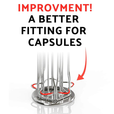 Rotating Nespresso Capsule Carousel With 360 Degree Rotation Holds 50 OriginalLine Pods Plus Central Compartment For Extra Storage