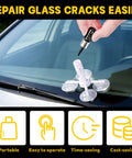 4 Piece Windshield Repair Kit With Nano Resin Fluid For Chips Bullseye Cracks And Star Shape Damage Upgraded Vacuum System Delivers Deep Resin Penetration And Bubble Free Glass Repair On The Go installed on car windshield