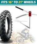 Dirt Bike Tire Changing Stand For 16 To 21 Inch Rims Heavy Duty Portable Tire Tool Works With 10 To 25mm Axle Sizes