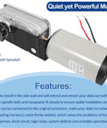 225008 RV Slide Out Motor And Gear Housing Replacement For Accu Slide Cable Driven Slide Out System in RVs and Trailers.