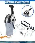 Outboard Remote Control Kit For Single Binnacle Top Mount Box With Fast Idle Button And Power Trim Tilt Plug And Play System