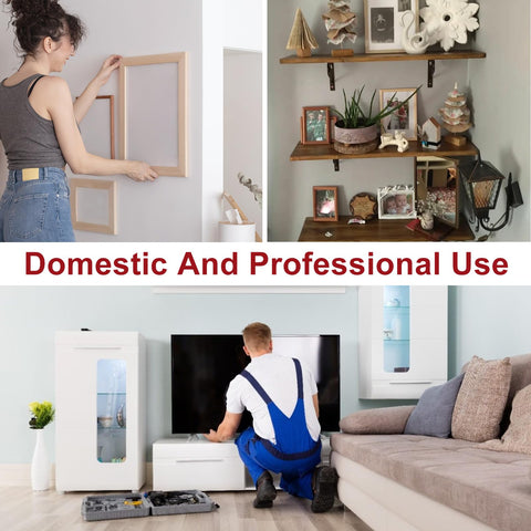 Man installing TV with Heavy Duty Drywall Anchor Bolts Set For TV Mounting Kits Three Sixteenths Inch Bolts Stainless Steel Hollow Wall Anchors Holds Up To Two Hundred Forty Pounds On Half Inch Drywall 22 Pack