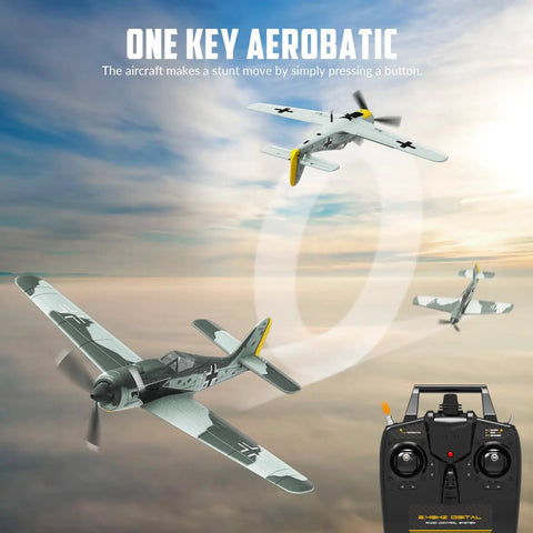 FW190 Fighter Remote Control RC Plane Dope Stability For Beginners And Pros 4CH RTF Airplane with aerobatics, remote control