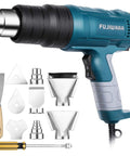 Dope 2000W Heat Gun Kit With Dual Temperature, 5 Nozzles For DIY Shrink Tubing PVC Wrapping Crafts And Paint Stripping