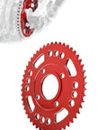 Beefed Up Rear Chain Sprocket For Hawk 250 428 50T CNC 7075 Aluminum Alloy Red Direct Fit Replacement Sprocket close-up image