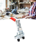 Double Head Push Pull Clamp With 39mm Stroke And 136kg Force Offers Super Secure Quick Release Grip, shown in a workshop.