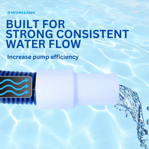 Spiral Wound Pool Vacuum Hose With Kink Free Swivel Cuff 1.25 Inch By 21 Feet For Inground Pools Easy Maneuver