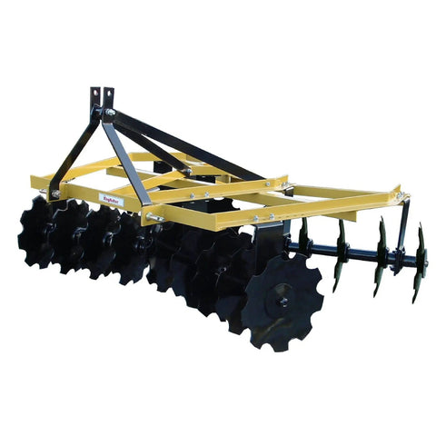 Angle Frame Disc Harrow 5.5 Foot Notched For Tough Farm Tillage With Adjustable Angle Beefy 1 Inch Solid Steel Axle Low Maintenance Sealed Bearings