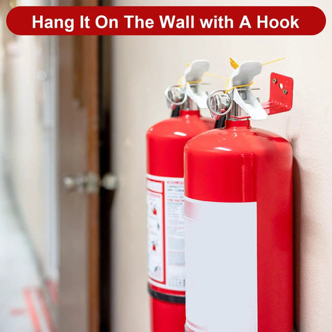 Heavy Duty Fire Extinguisher Mount Kit With Iron Brackets And Wall Hangers Holds 5 To 10 Lb Extinguishers Easy Install on wall