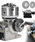 Heavy Duty Cast Iron Indexing Dividing Head With 3 Jaw Chuck And Spiral Tailstock, showcasing precision rotary indexer for CNC milling.