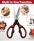 Workhorse Heavy Duty Kitchen Shears Set Of 2 With Seafood Scissors Stainless Steel Sharp Food Cutting Scissors For Meat Bones Fish Poultry Vegetables And Dishwasher Safe, multi-function