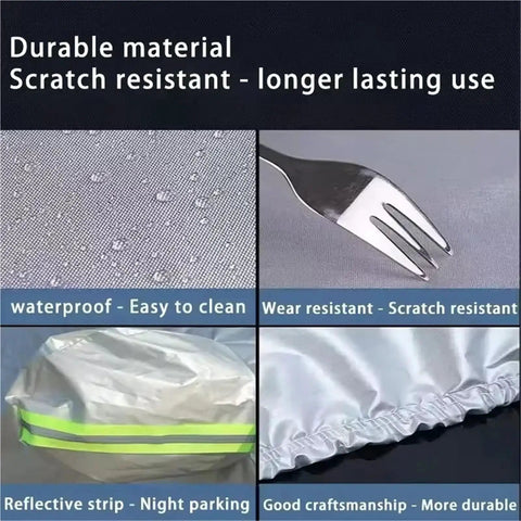 Material details of Six Layer Waterproof Car Cover For All Weather Outdoor Shield With Zipper Cotton Lining UV Sun Protection