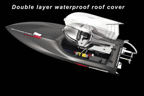 Big 25 Inch Remote Control Boat For Adults 14 Plus High Speed Brushless Watercraft With Alloy Tail, detailed interior view