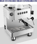 All In One Espresso Maker With Built In Grinder And Milk Frother For Home Baristas, Stainless Steel Design, Three Hole Steam Wand