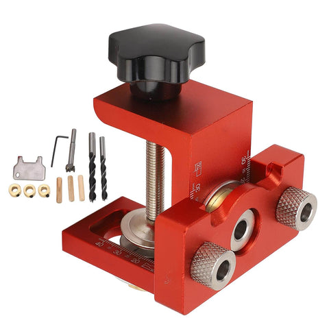 Compact Aluminum Pocket Hole Jig Kit For Woodworking With Accurate Dowel Locator And Furniture Assembly Tool Tough Aluminum Alloy Guide