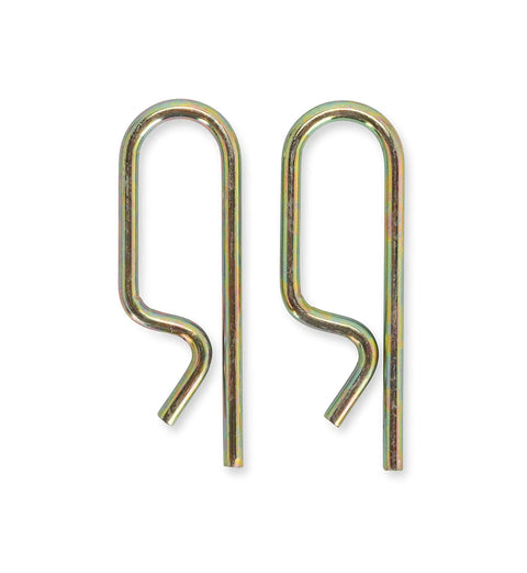 Close-up of two metal pins for Left Mounted Driver Side Screw On Trailer Sway Control For Safer Towing Cuts Wind Gusts And Passing Truck Sway Adjustable On Off Easy Fit With Most Trailers