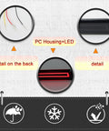 LED Rear Bumper Reflector Light For Chevy Camaro 2016-2024, Traverse 2013-2017 components and detail view