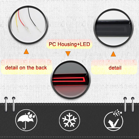 LED Rear Bumper Reflector Light For Chevy Camaro 2016-2024, Traverse 2013-2017 components and detail view