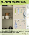 Self Adhesive Ceiling Curtain Track No Drill Curtain Rod For Windows Cabinets Closets Showers And RV Quick Install Damage Free Privacy Ready In Minutes Easy To Use, white PVC hook rail in cabinet