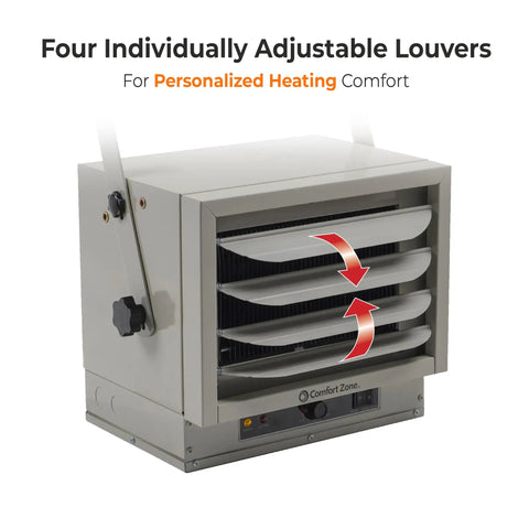 5000W Ceiling Mounted Garage Heater For Indoor Use 240V Electric Shop Heater With 3 Heat Settings And Overheat Protection ETL Listed Grey