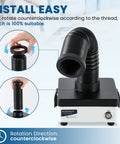 Desktop Mini Solder Fume Extractor With 3 Stage Filters demonstrating easy installation with telescopic tube.