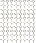 One Inch Screw Eye And Eye Hook Set Nickel Plated For Lightweight DIY Projects, 100 Pcs Small Eye Screws Displayed in Grid
