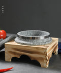 Dolsot Style Granite Stone Bowl With Lid 14 Cm Retains Heat For Bibimbap Soups Stews Hot Pot And Rice Great For Restaurants Or Home Use