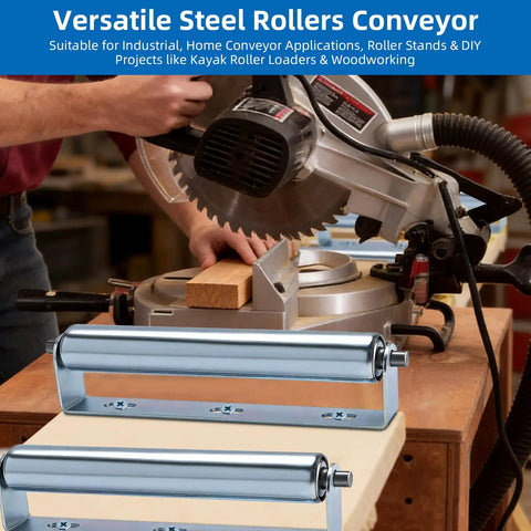 Awesome 16-Inch Galvanized Steel Conveyor Rollers With Brackets, 1.5 Inch Diameter And Super Strong Axle for woodworking projects