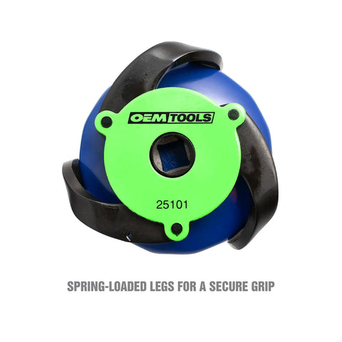 Top view of Beefy 3 Jaw Magnetic Oil Filter Wrench for Tight Spaces Heavy Duty Oil Filter Remover Fits 2.4 to 3.6 Inch Filters