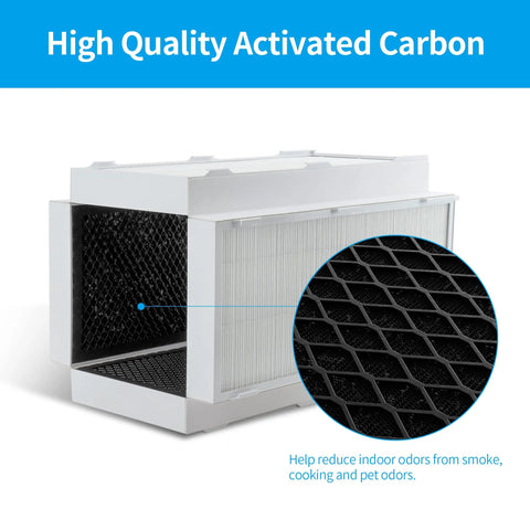 2-Pack Replacement Filter For CAP-1000FPK Air Purifier With 3-In-1 Filtration showing high quality activated carbon detail