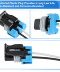 Engine Knock Detonation Sensor And 2 Pin Connector 3 3L For Nissan Frontier Quest Xterra Pathfinder Mercury Villager 1999 2000 2002 2004 Replacement 22060 7B000 Plug And Play Easy Drop In black and blue connector